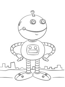 Robots coloring page 48 - Free printable
