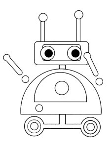 Robots coloring page 44 - Free printable