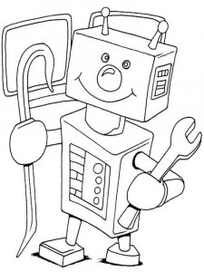 Robots coloring page 22 - Free printable