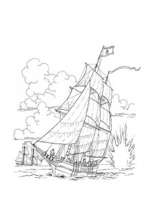 Sailboat coloring page 1 - Free printable