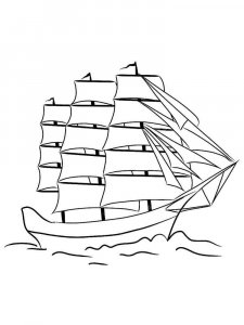Sailboat coloring page 10 - Free printable