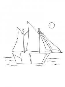 Sailboat coloring page 31 - Free printable