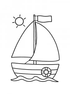 Sailboat coloring page 34 - Free printable