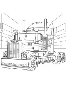 Semi Truck coloring page 19 - Free printable