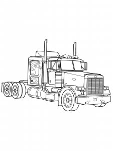 Semi Truck coloring page 20 - Free printable