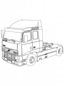 Semi Truck coloring page 21 - Free printable