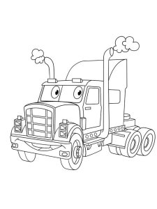 Semi Truck coloring page 23 - Free printable
