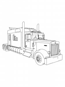 Semi Truck coloring page 24 - Free printable