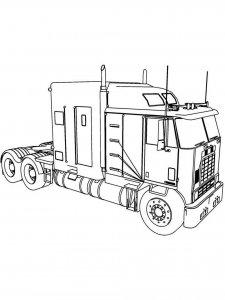 Semi Truck coloring page 25 - Free printable