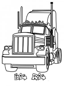 Semi Truck coloring page 10 - Free printable