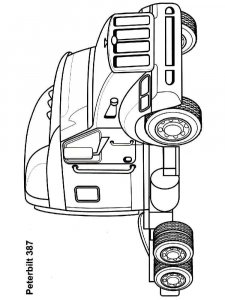 Semi Truck coloring page 11 - Free printable