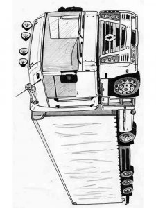 Semi Truck coloring page 15 - Free printable