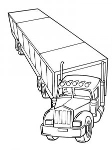 Semi Truck coloring page 17 - Free printable