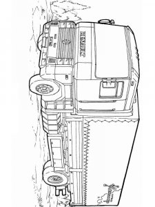 Semi Truck coloring page 4 - Free printable