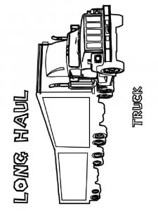 Semi Truck coloring page 5 - Free printable