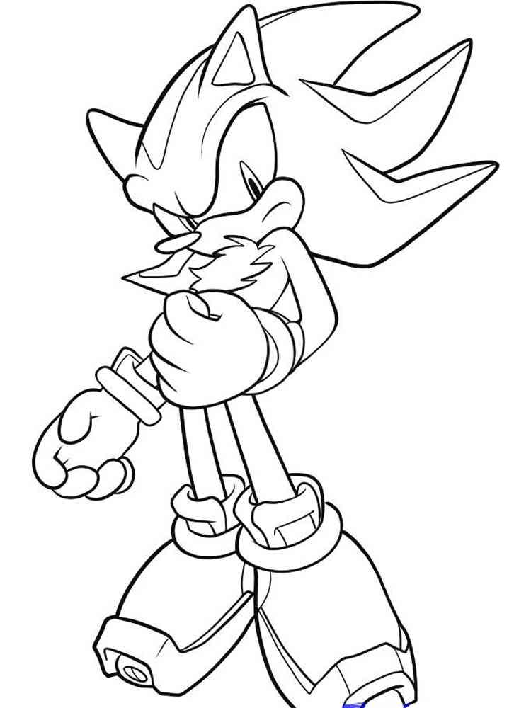 Shadow the Hedgehog coloring pages. Free Printable Shadow the Hedgehog