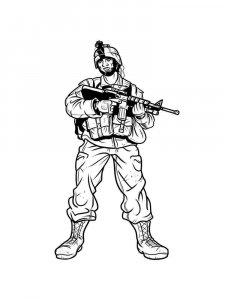 Soldier coloring page 2 - Free printable