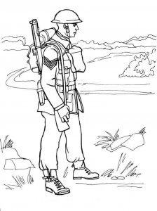 Soldier coloring page 24 - Free printable