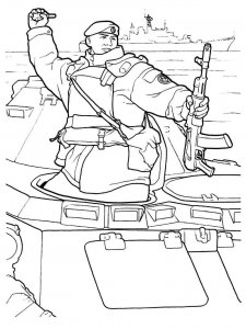 Soldier coloring page 34 - Free printable