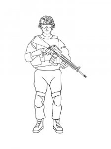 Soldier coloring page 4 - Free printable