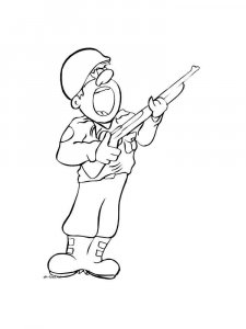 Soldier coloring page 5 - Free printable