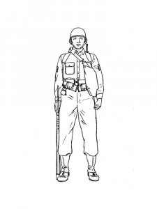 Soldier coloring page 7 - Free printable