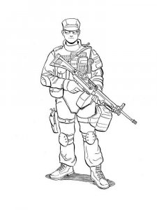 Soldier coloring page 9 - Free printable