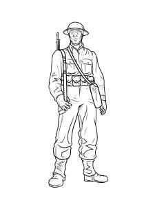 Soldier coloring page 80 - Free printable