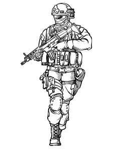Soldier coloring page 82 - Free printable
