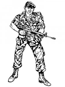Soldier coloring page 65 - Free printable