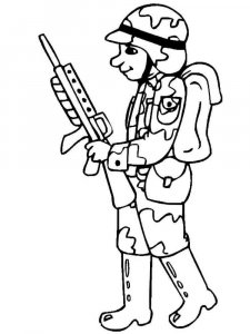 Soldier coloring page 66 - Free printable