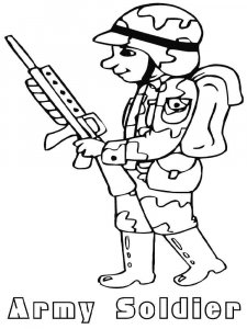 Soldier coloring page 52 - Free printable