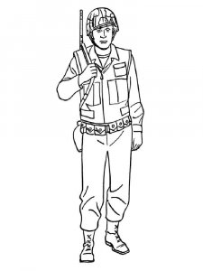 Soldier coloring page 42 - Free printable