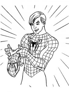 Coloring page Peter took off his mask