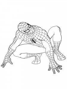 Coloring page surprised spiderman
