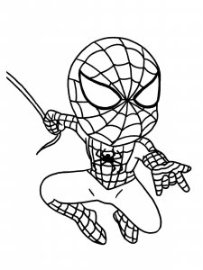 Coloring little Spiderman