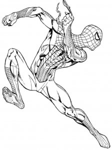 Coloring Pages Spiderman Runs Away