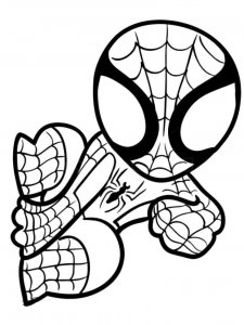 Coloring book funny Spiderman
