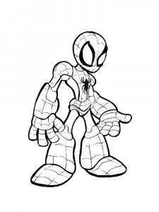 Coloring book drawn Spiderman