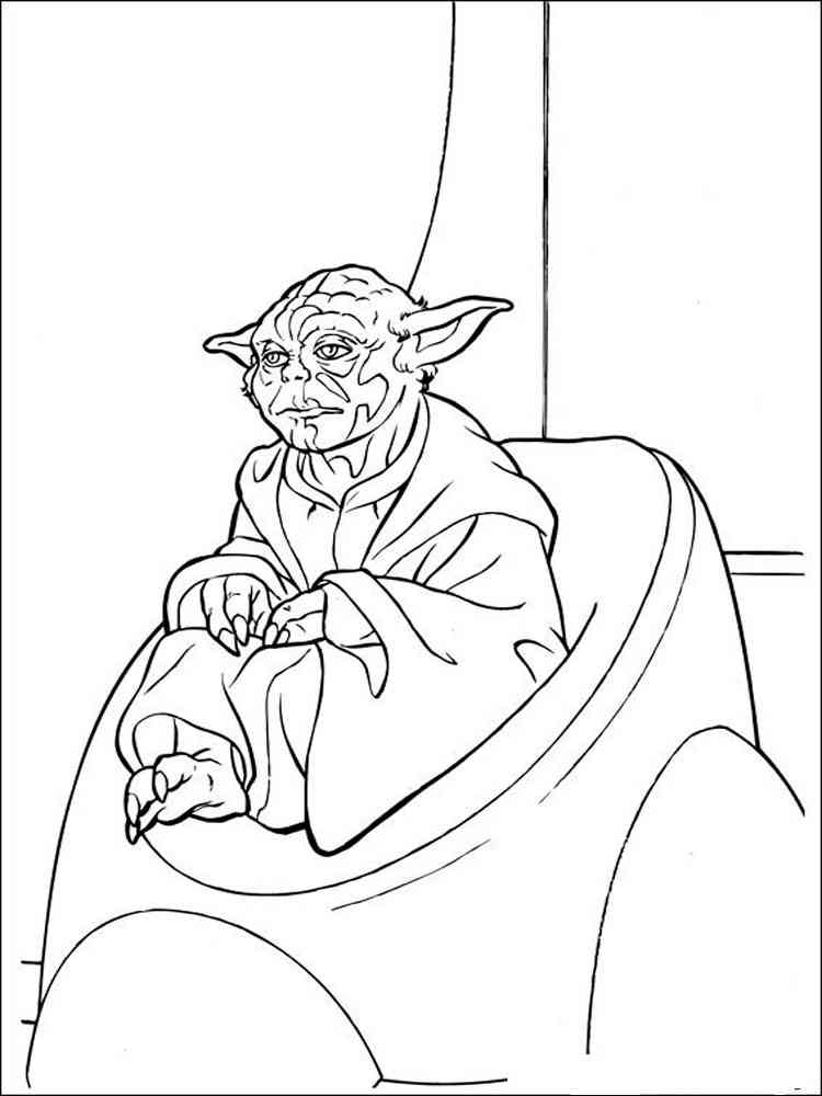 Star Wars Yoda coloring pages. Free Printable Star Wars ...