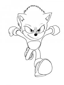 Sonic The Hedgehog coloring page 77 - Free printable