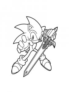 Sonic The Hedgehog coloring page 3 - Free printable