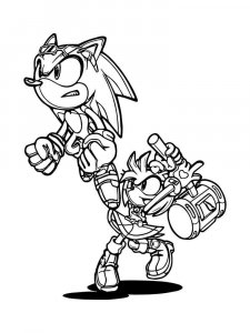 Sonic The Hedgehog coloring page 6 - Free printable