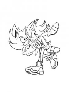 Sonic The Hedgehog coloring page 8 - Free printable
