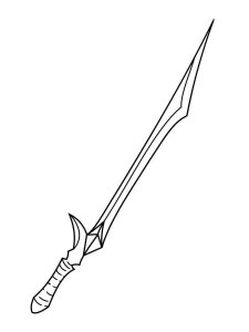 Sword coloring page 31 - Free printable