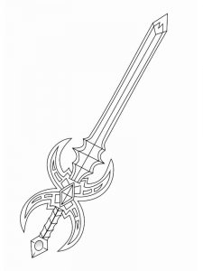 Sword coloring page 24 - Free printable