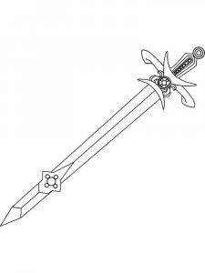 Sword coloring page 26 - Free printable