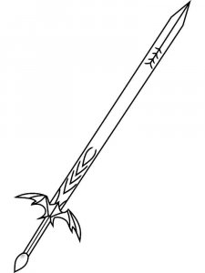 Sword coloring page 27 - Free printable