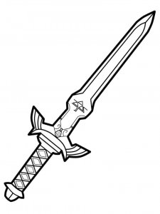 Sword coloring page 30 - Free printable
