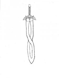 Sword coloring page 10 - Free printable